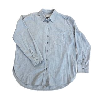 Universal Thread Womans Oversized Button Down Shirt Grey Medium